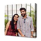 Square photo canvas featuring a happy couple