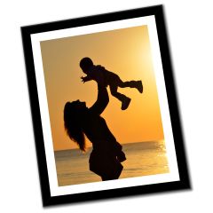 Photo print with frame, standard online printing sizes