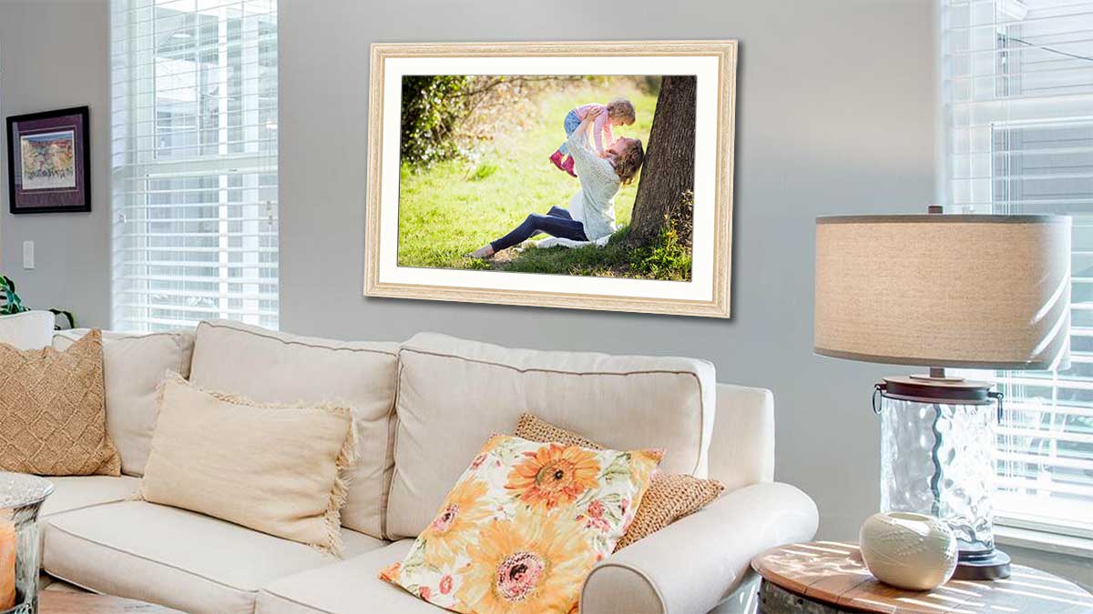 customized glass and wood photo frame A4 size with design and photo printed
