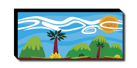 Canvas print of a tropical scene