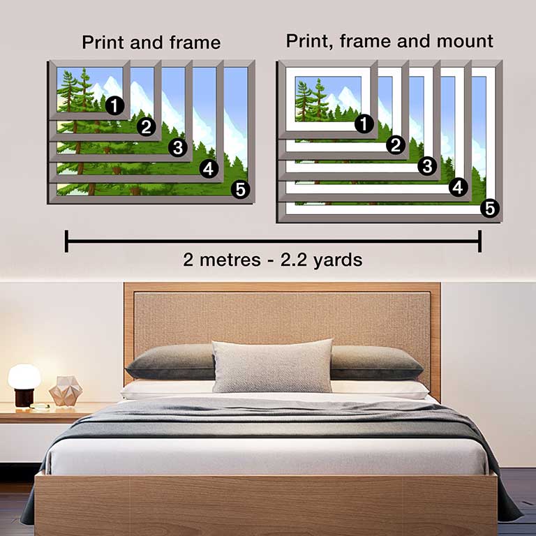 Giraffe pictures in frames