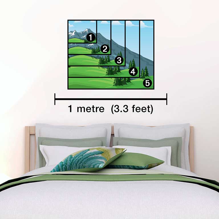 Landscape printed on a poster in 5 different sizes