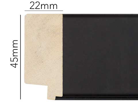 Matte black frame