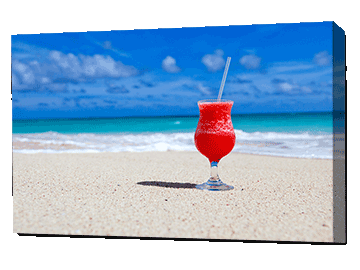 Holiday picture of a pristine beach on canvas