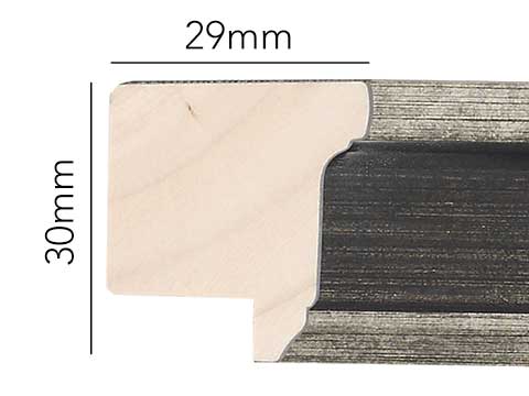 Artistic silver and black frame