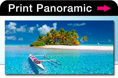 Panoramic print of a tropical beach