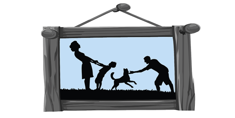 Picture showing a framed poster hanging on a wall